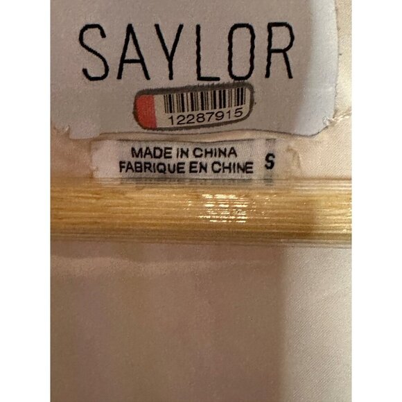 Saylor Beige/White Floral Mermaid Lacy Dress Size Small - Picture 8 of 10